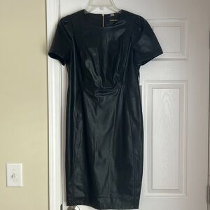 Calvin Klein Black Leather Dress